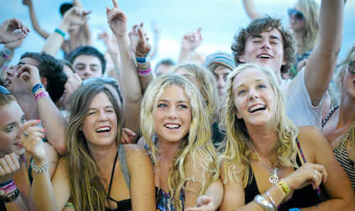 Surf/budding movie star Jess Laing, pictured left with friends at a music festival, will be special guest at the upcoming Aussie film festival in Yamba. Surf/budding movie star Jess Laing, pictured left with friends at a music festival, will be special guest at the upcoming Aussie film festival in Yamba.